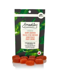 Sour Peach 10pk 50mg Hemp Delta-9 Gummies